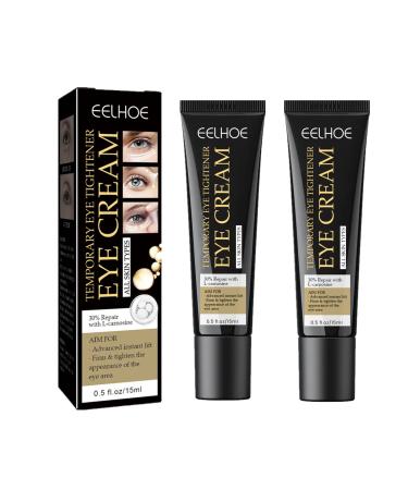 FHLZ Instant Firming Eye Cream EELHOE Instant Firming Eye Cream Temporary Eye Tightener Eye Cream Under Eye Puffiness Reducer Instant (2PCS)