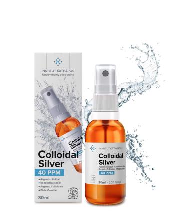 Premium Colloidal Silver Spray 40 PPM 30ml 100% Natural Superior Concentration Smaller Particles Better Results Certified by 3 Independent Laboratories Choose a Specialist
