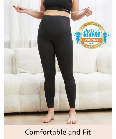 HOFISH Faux Leather Over Belly High Waist Yoga Pants - Comfy Workout Leggings - Buy Online on GoSupps.com