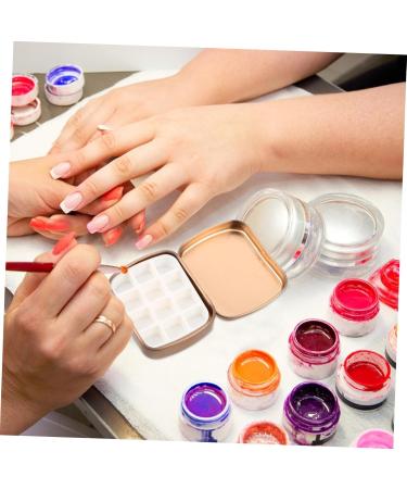  OFFIGAM Nail Palette Nail Polish Palette Empty Nail Polish Holder Compartments Palette Compact Nail Palette Nail Polish Storage Box Lipstick Palette Highlighter Makeup Palette Metal Plastic Golden - Buy Online on GoSupps.com