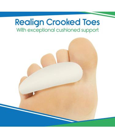 ViveSole Toe Separator For Bunion - Hammer Toe Straightener Pads (Pair) -Corrector for Curled  Crooked  Curved  Overlapping  Clubbed  Claw  Mallet Curling Relief-Right & Left Gel Support Crest Cushion - Buy Online on GoSupps.com