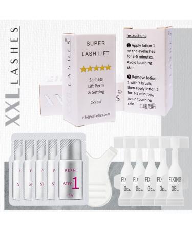 XXL lashes 10 single-doses eyelash and eyebrow lifting 5 perming gel sorts and 5 fixing lotion minute for eyelash lifting eyelash wave and eyebrow lifting only 2-5 minutes vegan - Buy Online on GoSupps.com