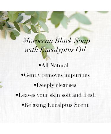 100% Natural African Black Soap with Eucalyptus & Argan Oil | Deep Cleansing & Exfoliating | Soft Beautiful Skin - Buy Online on GoSupps.com