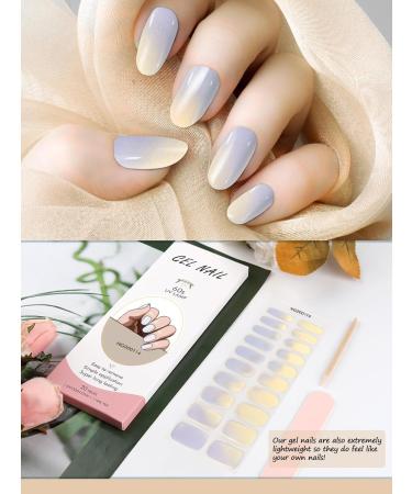 Kalolary Gel Nail Polish Strips Nail Gel Art Sticker Waterproof Full Nail Wraps Decal Sets with Nail File and Stick for Women Girls Nail Art Decor (UV/LED Lamp Required) (C) - Buy Online on GoSupps.com