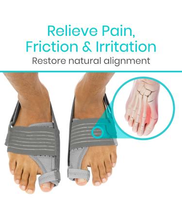 Vive Full Foot Bunion Splint - Toe Separator for Hallux Valgus - Hammer Toe Straightener - Orthopedic Soft Brace for Pain Relief - Men and Women (Gray) - Buy Online on GoSupps.com