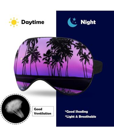 Tropical Night Seashore Sleep Mask - Adjustable Blindfold for Sleeping & Travel - Buy Online on GoSupps.com