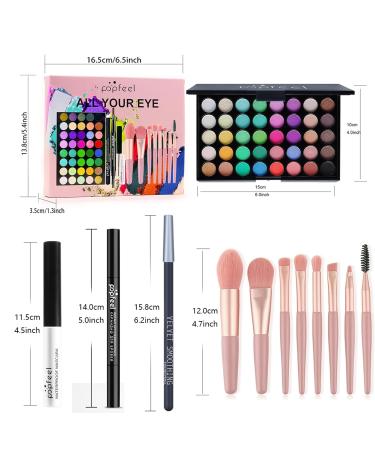 VolksRose 40-Color Eyeshadow Makeup Kit for Women & Teen Girls | Complete Eye Makeup Gift Set with Mascara Eyeliner & Brushes International Shipping Available - Buy Online on GoSupps.com