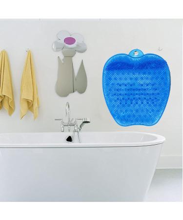 Premium PVC Shower Foot Scrubber Mat | Professional Massage Cleaning Pad with Suction Cups for Home Bath - Buy Online on GoSupps.com