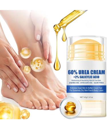 YOKIKIYO Moisturizing and anti-cracking foot cream exfoliating for the skin 60% urea plus 2% salicylic acid for dry cracked heels and feet - Buy Online on GoSupps.com