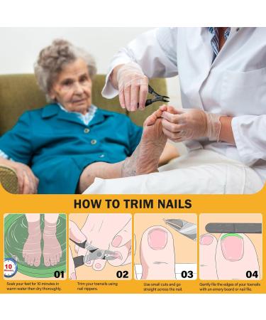 BEZOX Toe Nail Clippers for Thick Toenails Ergonomic Ingrown Toenail Scissors Podiatrist Recommended Ideal for Seniors Black - Buy Online on GoSupps.com