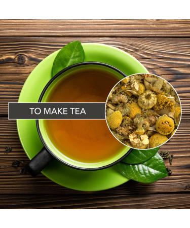 Chamomile Flowers 100g - Dried Whole Chamomile for Soothing Tea - Vegan & Vegetarian Friendly - Relaxing Herbal Infusion - Buy Online on GoSupps.com