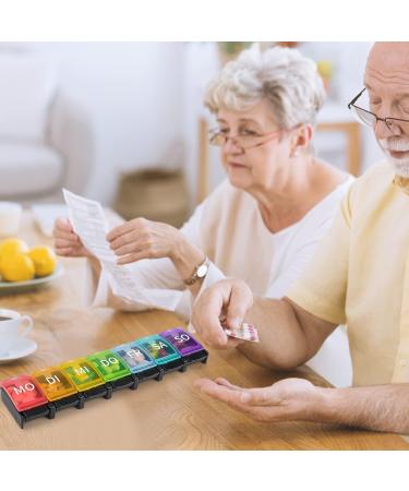 Buy Opret 7-Day Pill Organizer - German Medication Box Rainbow Colors Compact Design - Ideal for Travel & Daily Use - Buy Online on GoSupps.com