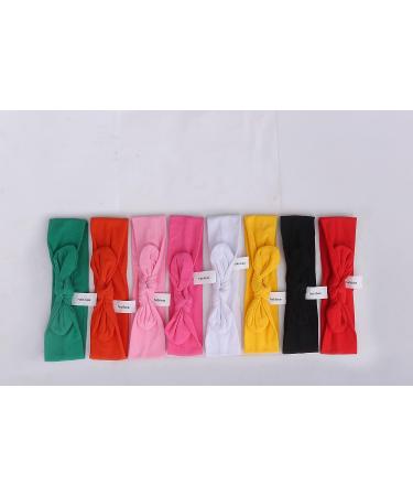Habibee Women Headbands - 8 Pcs Turban Headwraps Hair Bands in Solid Colors for Fashion or Sport - Buy Online on GoSupps.com