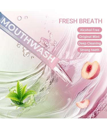 Protable Mouthwash Packets for Travel Peach Oolong-Tea Flavor Alcohol-Free Non-Burning 15ml/pcs 20 Single Use TSA Approved for On-The-Go Fresh Breath Perfect for Work Gym& Date - Buy Online on GoSupps.com