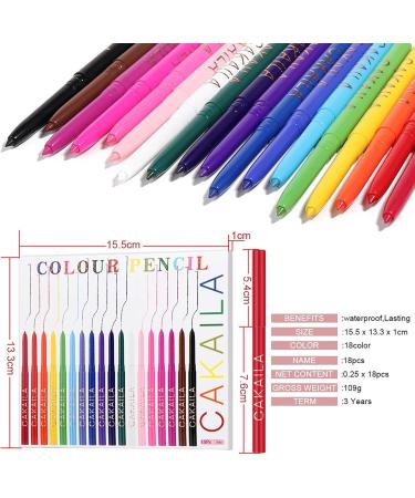 18 Colored Eyeliners Pen Set Waterproof Smudge-Proof Eye Shadow Pencil Liquid Eyeliner Makeup Set Long-Lasting High Pigmented Rainbow Eyeliner Pencils Kit Glitter Eye Liners for Women #40*18colour - Buy Online on GoSupps.com