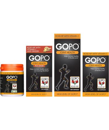 GOPO Joint Health 120 Capsules - Rose-Hip & Vitamin C - Supports Healthy & Flexible Joints - 120 Count - Buy Online on GoSupps.com