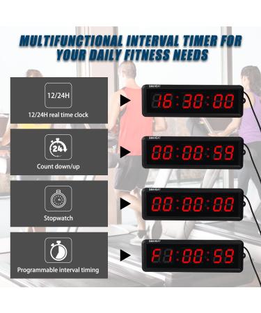 SMAHEAT Electronic Fitness Timer - Perfect for School, Exam, Home Exercise & Gym | 1.5 inch Six-Digit All-Red Stopwatch Button - Buy Online on GoSupps.com