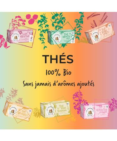 Les 2 Marmottes Fleur th Jasmin - 100% ORGANIC floral green tea with jasmine - Relaxing and soothing - For breakfast - 30 Sa - Buy Online on GoSupps.com