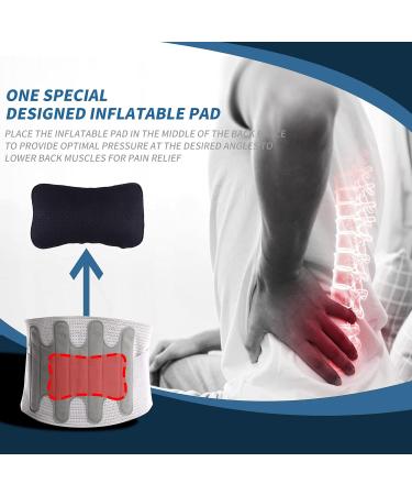Adjustable Inflatable Back Bandage with Lumbar Support Pain Relief for Herniated Disc & Sciatica | Medium Size (33-37) - Buy Online on GoSupps.com