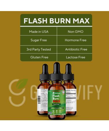 Flash Burn MAX Liquid Drops Extra Strength Advanced Formula 60 Servings 2 fl oz (1) - Buy Online on GoSupps.com