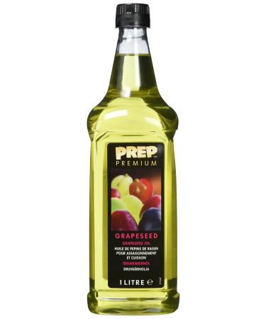 Prep Premium grape seed oil 1 x 1000 ml Pet mild tasteless oil raw food quality natural taste for pan dishes saucen & marinades very high heatable - Buy Online on GoSupps.com