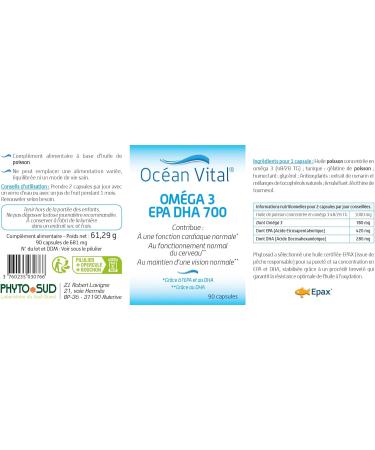 Phyto Sud Omega 3 EPA DHA 700 - Omega 3 EPAX - 780 mg Omega 3 per daily dose - Natural Food Supplement - Wild Fish Oil Concentrated - Sustainable Peach - 90 Capsules - Buy Online on GoSupps.com