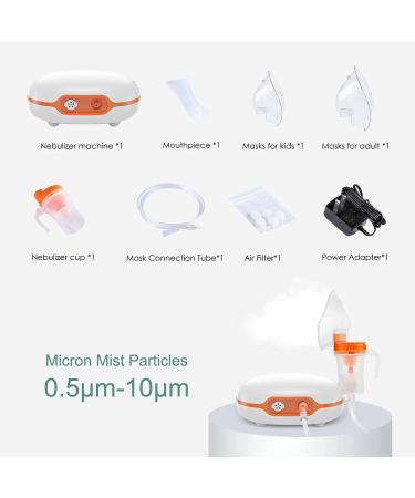 Portable Nebulizer Machine for Adults & Kids | 3 Sizes Mask, Full Accessory Kit | Tiny Mist Compressor | Steam Inhaler - 0707QZJ8 - Buy Online on GoSupps.com