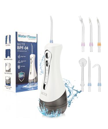 Water Dental Flosser Teeth Pick Portable Cordless Oral Irrigator 300ML IPX7 Waterproof Rechargeable Travel Irrigation Cleaner for Home Travel White