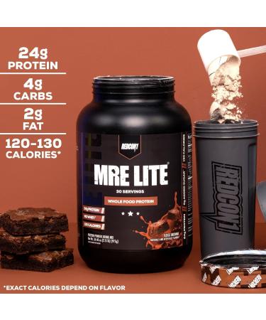 MRE LITE Whole Food Protein Powder | 24g Protein 4g Carbs 130 Calories No Added Sugar | No Whey Protein Bloat Free Easy Digesting Protein Powder | 30 Servings (Blueberry Cobbler) - Buy Online on GoSupps.com