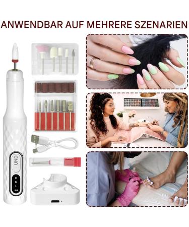 Kit de lime ongles lectrique | Kit fin pour ongles en acrylique et gel Machine de manucure et p dicure r utilisable avec 15 000 tr/min pour travailler et polir avec pr cision Argent  - Buy Online on GoSupps.com