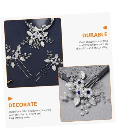 FRCOLOR 2 Sets Bridal Wedding Comb Leaf Hair Comb Decorative Hair Combs Hair Clips Hair Pin Bridal Hair Fork Hair Comb for Women Beautiful Hair Accessories Hair High Headpiece - Buy Online on GoSupps.com