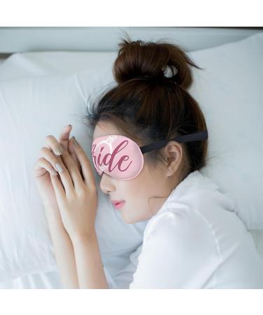 Kdqua Pink Bride Diamond Eye Mask - Elegant Bridal Gift Soft Silk Sleep Mask for Bride Tribe & Bride-to-Be Parties Adjustable Straps - Buy Online on GoSupps.com