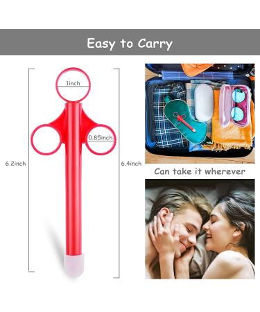 ANGCURE Lube Applicator Syringes - 10ml Lubricant Shooter for Men, Women & Couples - Reusable & Easy to Clean - Red & White - Buy Online on GoSupps.com