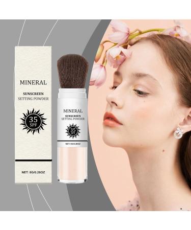  Fravsiu Sunscreen Powder for Face Lightweight 8g Mineral Sunblock Long Lasting Setting Compact Natural Matte Finish Travel Size Scalp & Skin Protection Beach Makeup & Outdoor Use - Buy Online on GoSupps.com