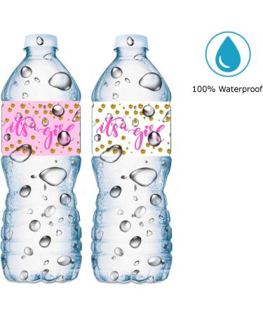 20 Pink It's a Girl Water Bottle Labels - Baby Shower Decorations - Buy Online on GoSupps.com