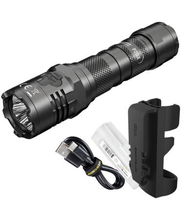 Nitecore P20iX Tactical Flashlight, 4000 Lumen USB-C Rechargeable High Lumen Super Bright with LumenTac Organizer