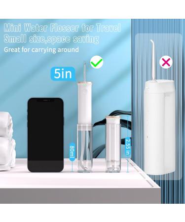 Mini Portable Water Flosser 80ML Travel-Friendly Teeth Cleaning for Kids | Cordless Picks & Braces Care with 2 Tips & 2 Spray Modes - Buy Online on GoSupps.com
