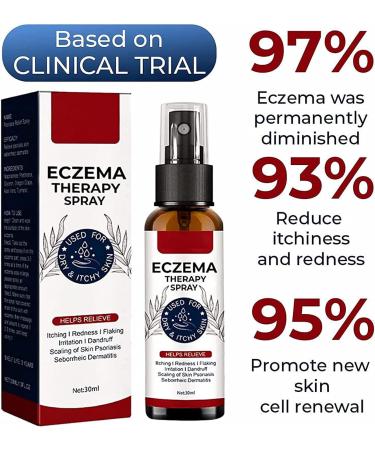 GFOUK Natural Eczema Therapy Spray All Natural Eczema Treatment Psoriasis Treatment Vitiligo Skin Repair Spray Skin Care Pain & Itch Spray Fast Acting Itch Relief (2 Pcs) - Buy Online on GoSupps.com
