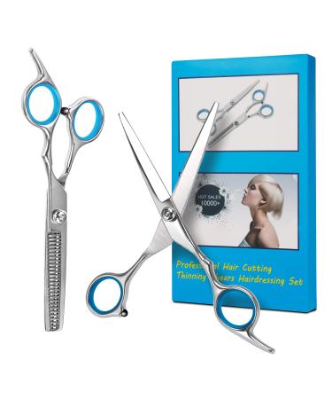 Bubuxy Hair Scissors Premium Hairdressing Scissors Professional Hair Cutting Kits Thinning Shears Hairdressing Set