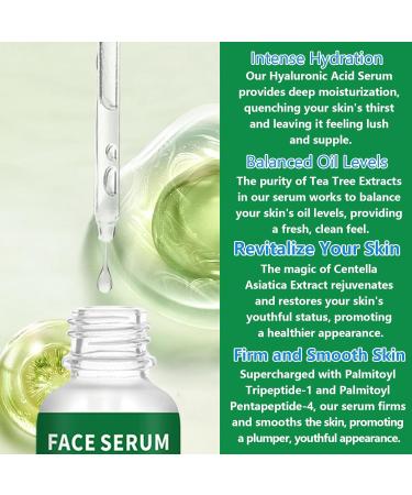3 Pack Hyaluronic Acid Serum with Tea Tree & Centella Asiatica | Revitalize & Balance Skin | 1 fl. oz Each - International Shipping Available - Buy Online on GoSupps.com