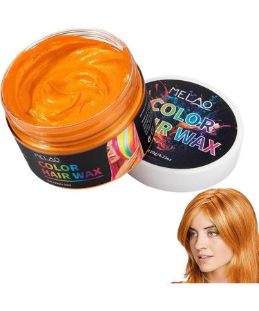 Hair Dye Wax Natural Hair Styling Wax 423oz Natural Fast No Allergies Washable Effective Temporary Hair Color Cream for Kids Halloween Man Woman Youngwier Orange1 - Buy Online on GoSupps.com