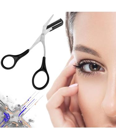 Precision Eyebrow Scissors with Professional Removable Anti-Slip Comb - Shape and Trim Your Eyebrows Precisely.
