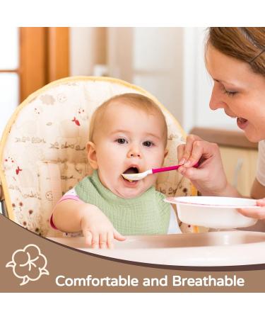 Looxii Baby Bibs - 8 Pack Soft Cotton Muslin Triangle Necker Towels | Absorbent & Stylish for Girls - Multicolored - Buy Online on GoSupps.com