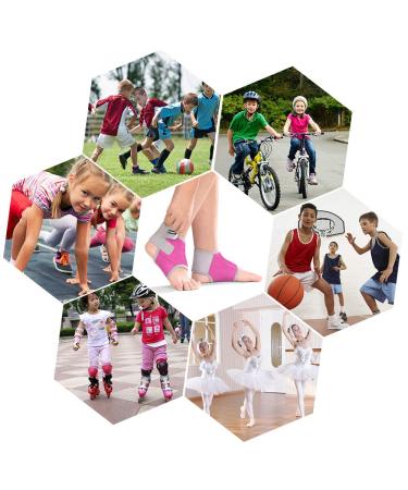 EULANT Kids Ankle Brace - Compression Sleeve for Foot & Ankle Swelling Injury Recovery | Ideal for Ice Skating Dance Hiking Running - Small Rose - Buy Online on GoSupps.com