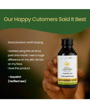 Kerala-Ayurveda Nalpamaradi Keram Face & Body Oil | Herbal Oil with Turmeric Nalpamara & Vetiver | Helps Nourish & Enhance Skin Radiance | Traditional Oil | 200 ml - Buy Online on GoSupps.com