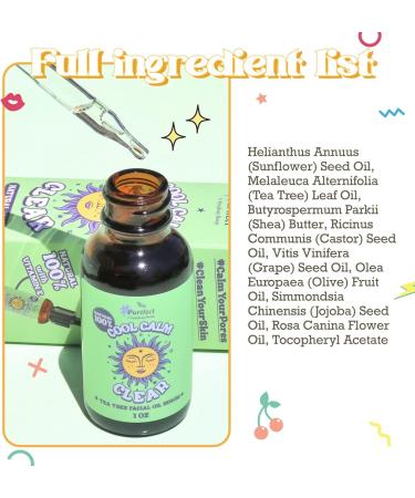 Purifect Tea Tree Facial Oil Serum with Vitamin E Oil Anti Redness Face Serum Soothes and Calms Irritated Skin All Skin Types 30ml Cool Calm Clear - Buy Online on GoSupps.com