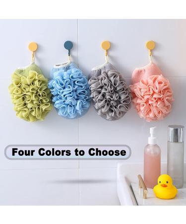 Double Sided Exfoliating Glove with Loofah Sponge | Body Scrubber Bath Sponge for Women & Men - Gray 1Pcs - Buy Online on GoSupps.com