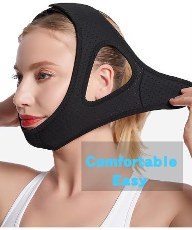 Buy Anti Snoring Chin Strap - Post Surgical Compression Garment for Men & Women - Improve Sleep & Comfort (Black - Buy Online on GoSupps.com