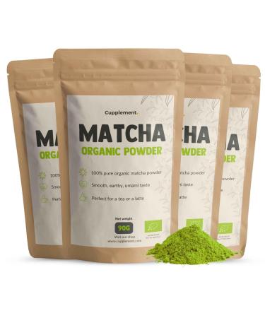 Cupplement Cupplement - 4 bags of Matcha 90g - Organic - Free Matcha Whisk - Highest quality green tea powder