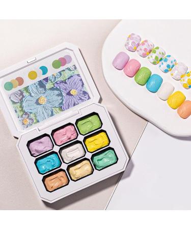  ETUCYNG Gel Art Nail Polish | Colored Gel - 9 Color Palette for Sculpting Drawing Modeling Decoration and Manicures - Buy Online on GoSupps.com